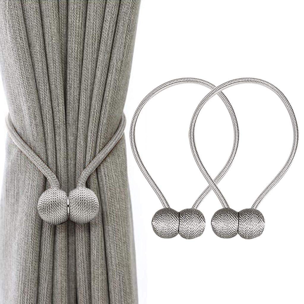 Supvox Magnetic Curtain Tiebacks Curtain Clips Rope Holdbacks Curtain Weaving Holder Buckles for Home Office Decoration, Pack of 2, Solid Supvox Magnetic Curtain Tiebacks Curtain Clips Rope Holdbacks Curtain Weaving Holder Buckles for Home Office Decoration, Pack of 2, Solid